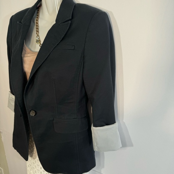 Bluish black Banana Republic  stretch blazer size  0 but fits up to meduim *c1 - Picture 5 of 16